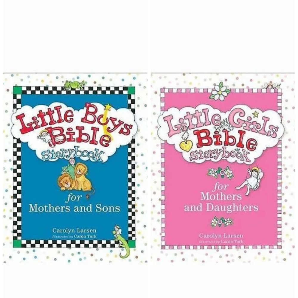 2 Books Little Girls Boys Bible Storybooks